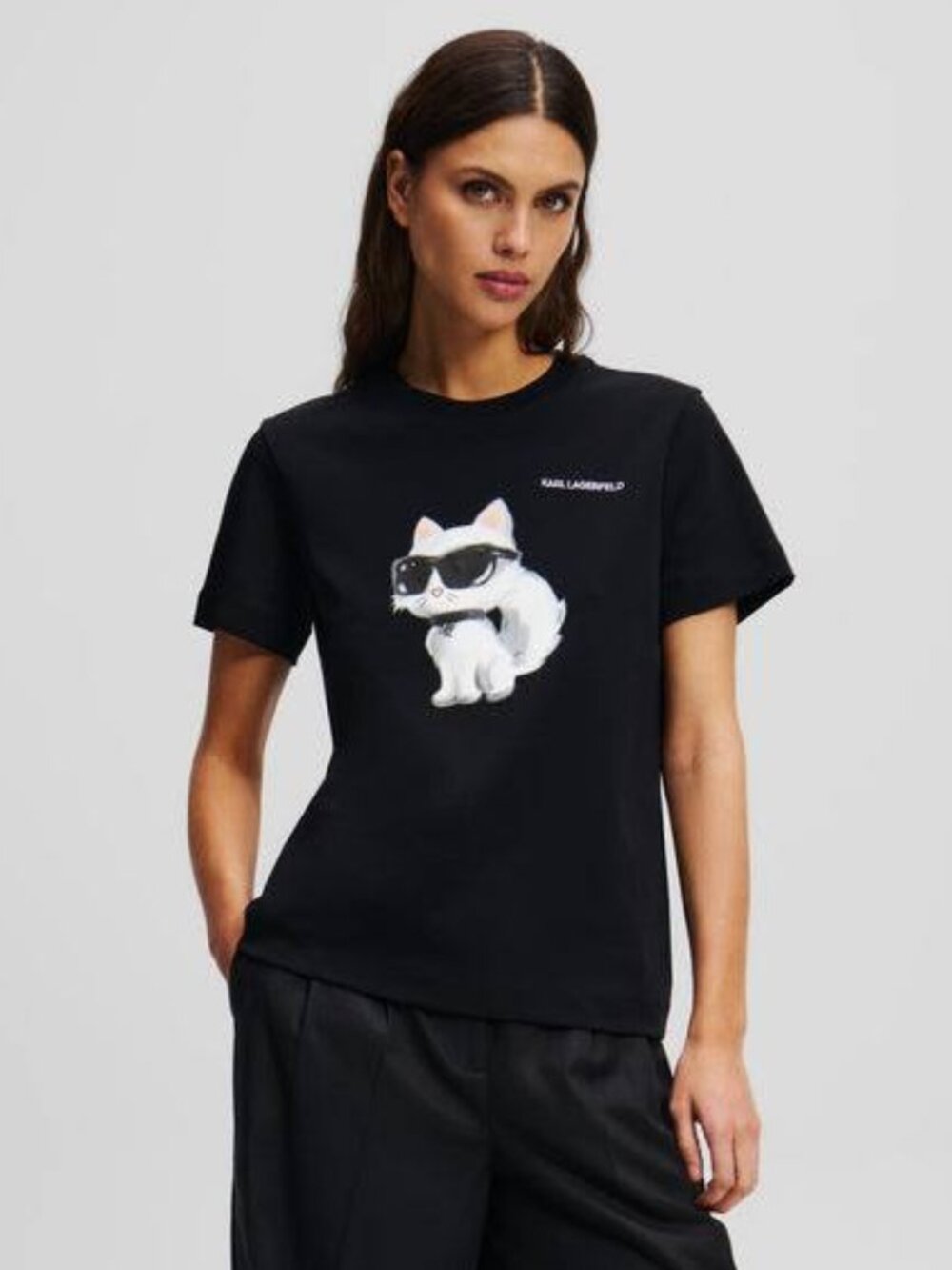 ✨ Karl Lagerfeld Paris Ikon Choupette Graphic Tee - NWT!, size L ✨